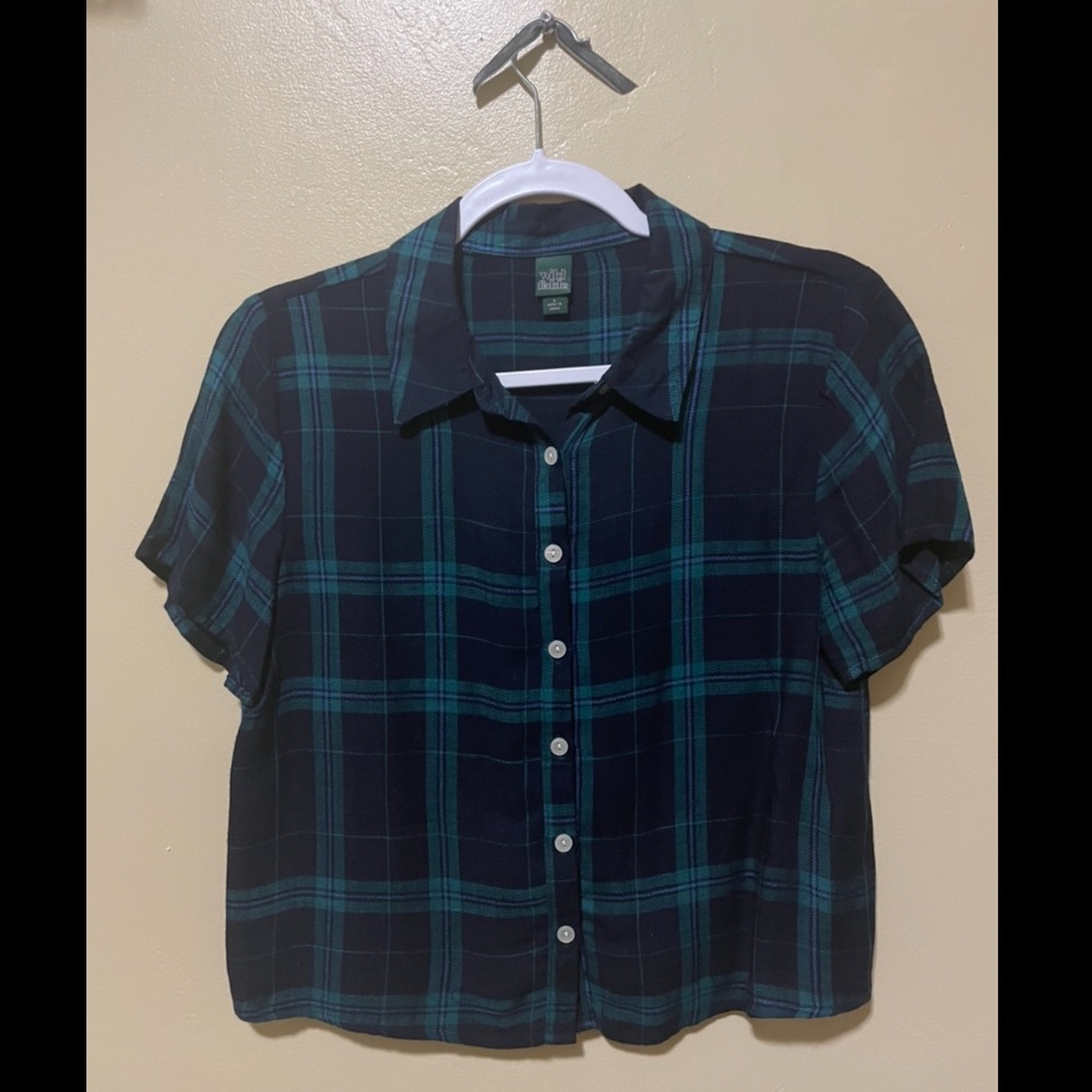 Collared cropped shirt by Wild Fable. Bought at Target.